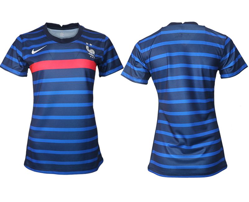 Women 2021-2022 France home aaa version blue blank Soccer Jerseys->women soccer jersey->Women Jersey